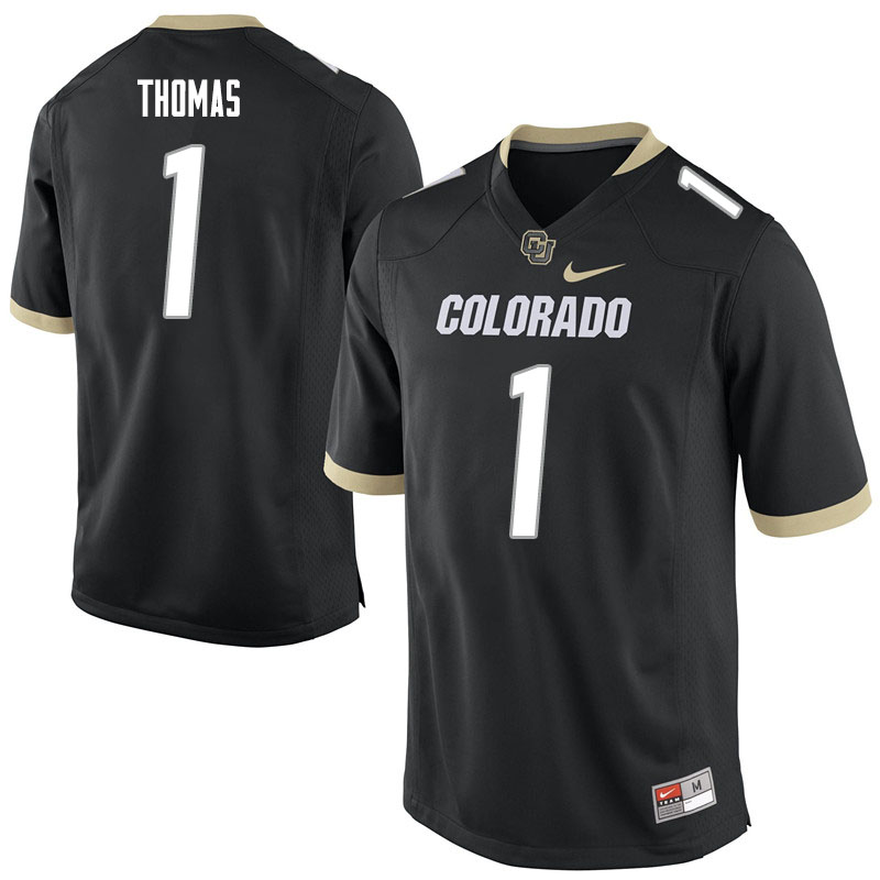 Men #1 Guy Thomas Colorado Buffaloes College Football Jerseys Sale-Black